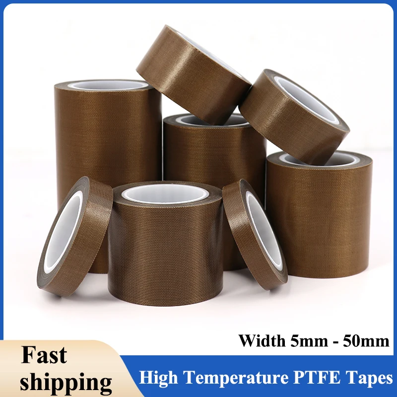 

Width 5~50mm PTFE Tape Adhesive Cloth Insulated Thickness 0.13mm 0.18mm High Temperature Resistant 300℃ Sealing PTFE Tapes