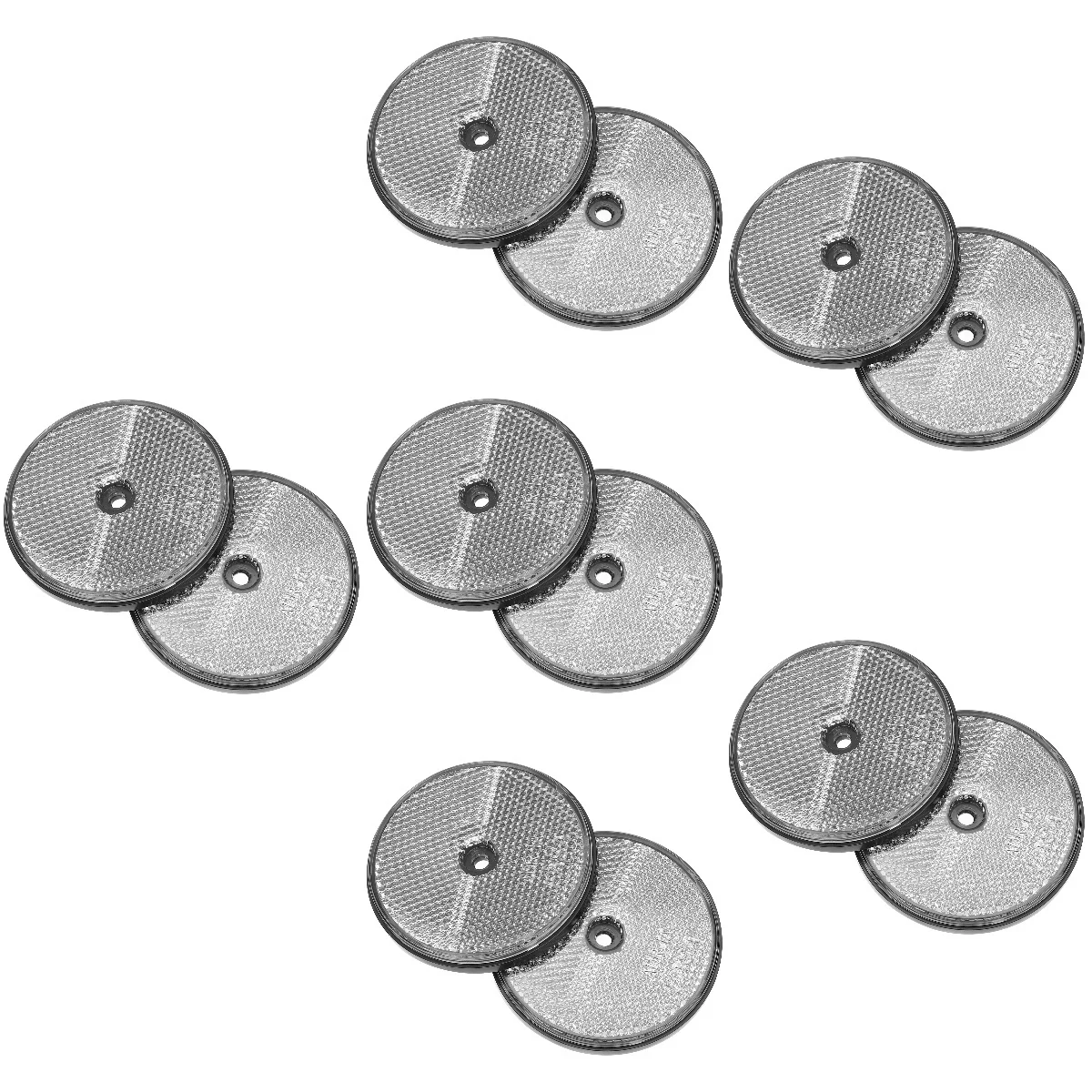 

6pcs 6 Pieces Trailer Reflectors Self Adhesive for Driveway Entrance Silver Heavy Duty