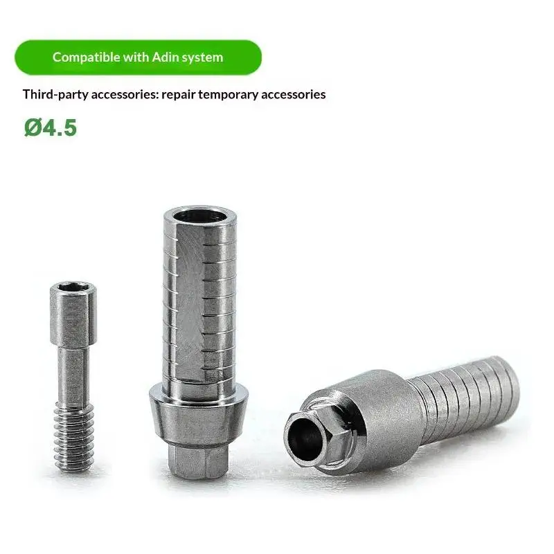User Friendly Adin Dental Implant Temporary Abutment Titanium Screw Type for Clinical Dentistry Prosthesis Production Lab Use