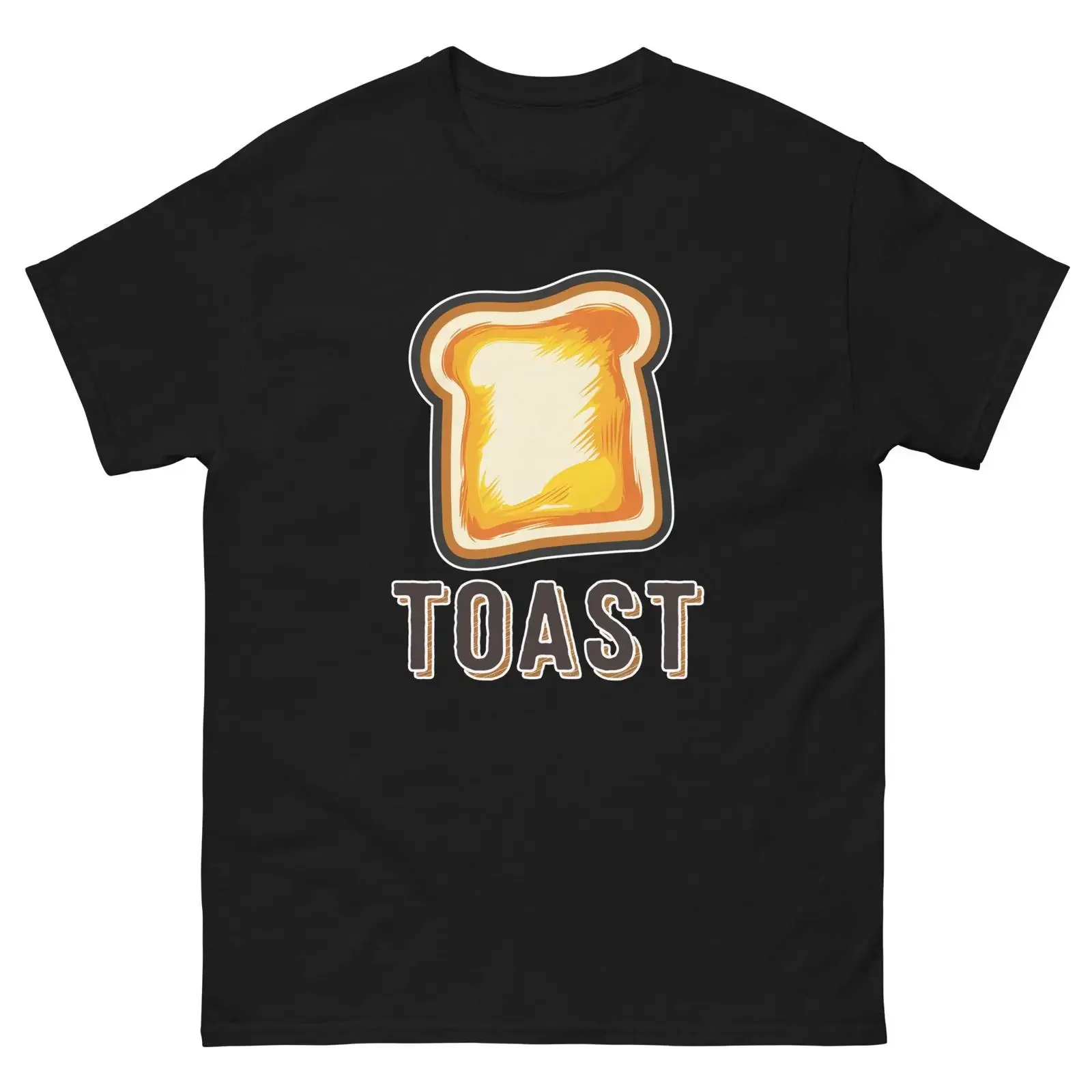 Funny Toast Lover Cartoon T Shirt Foodie for Breakfast Fans vintage Washed homme Soft designer clothes Stylish Breathable
