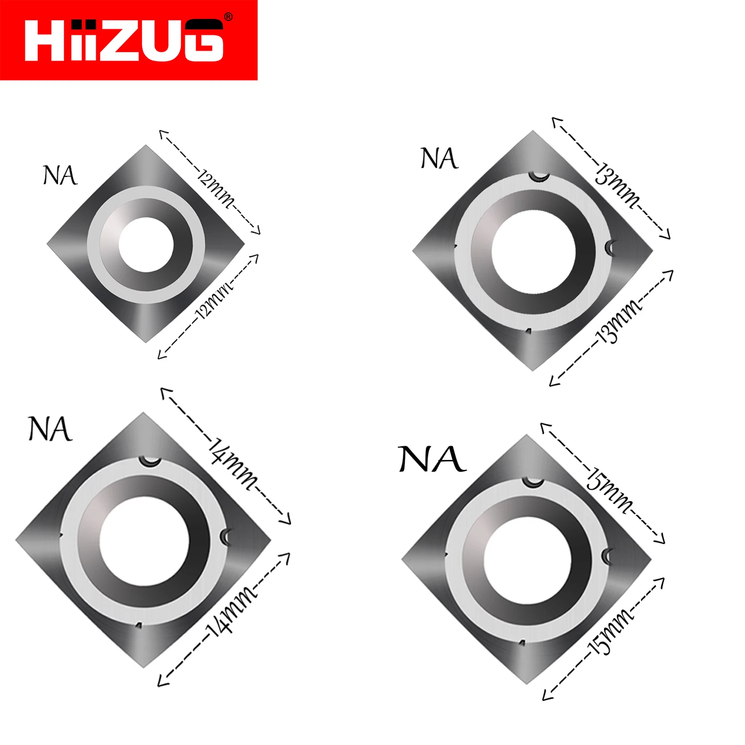 Square Carbide Inserts Cutters For Woodtorning Lathe Ferramentas de Carpintaria Ancinho Negativo 12 mm 14 mm 13 mm 15 mm 10 Pcs
