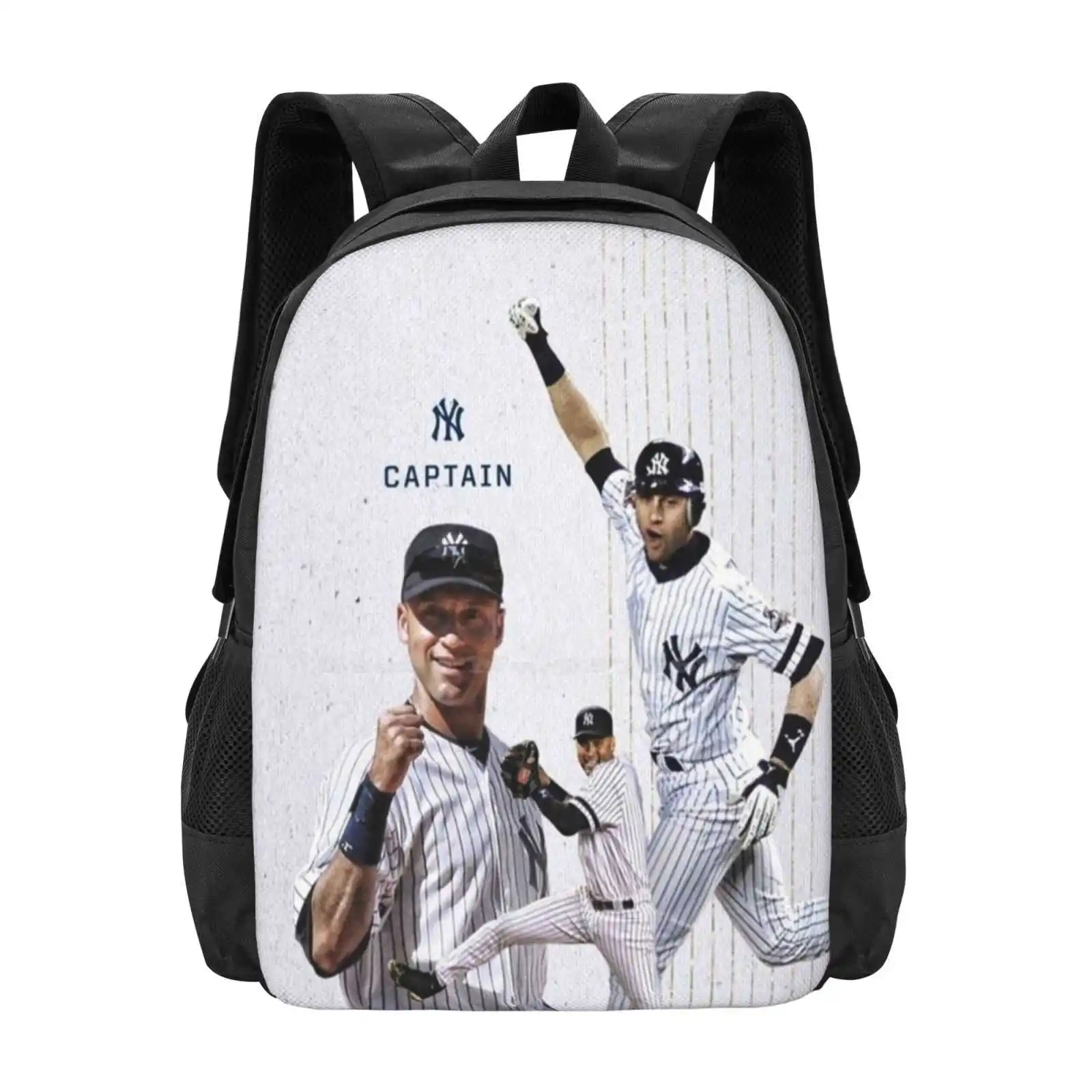 Derek Jeter Pattern Design Bag Student'S Backpack Derek Jeter