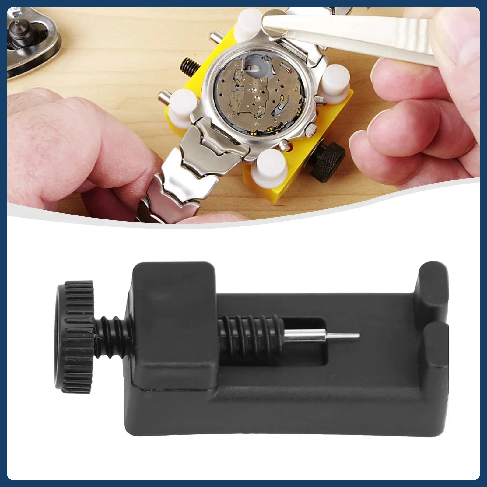 Watch Link Belt Remover Black Hand Tools Home Mini Watch Repair Adjustable Tools Pin Remover Watches Bracelets DIY Repair Tools