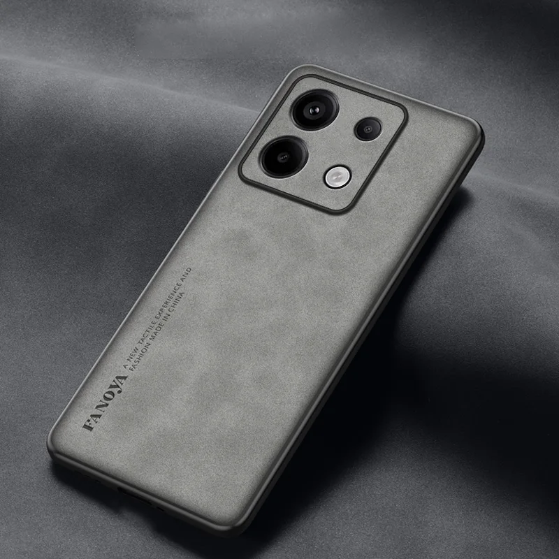Per Xiaomi Poco X6 5G custodia in pelle di agnello Texture Cover posteriore in pelle per Xiaomi Poco X6 5G Soft Frame Coque antiurto