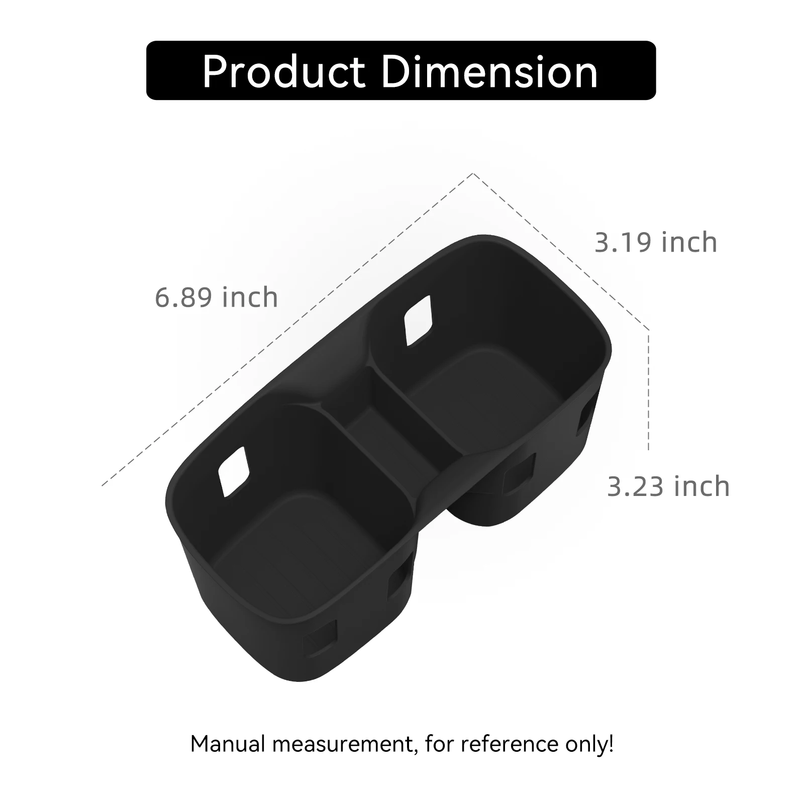 Smabee for CHANGAN NEVO Q05 / Qiyuan Q05 BEV 2026+ Center Console Cup Holder Shock-Absorbing Storage Silicone Car Accessories