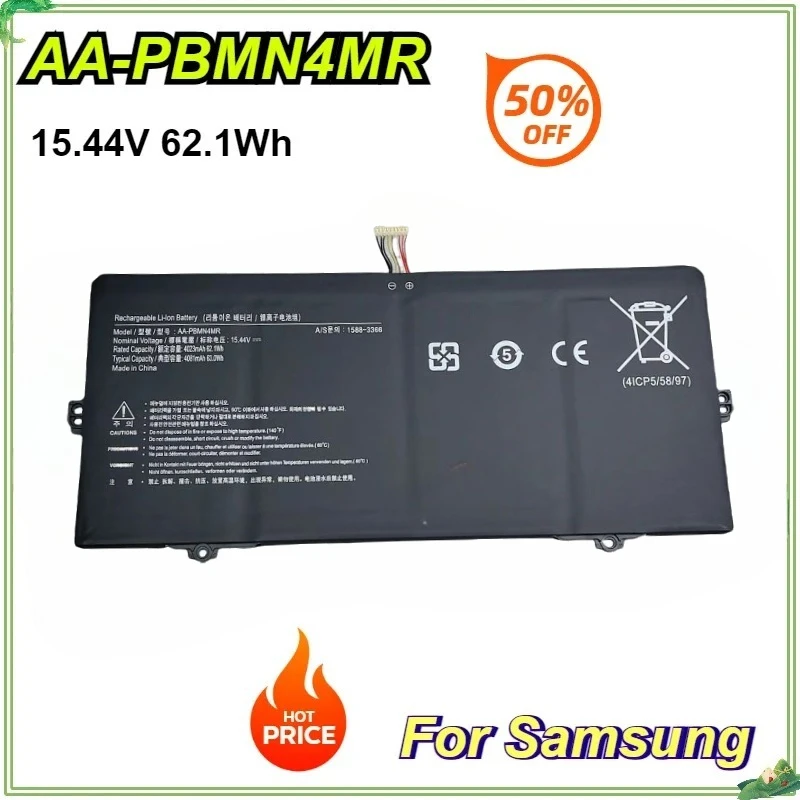 

AA-PBMN4MR Laptop Battery for Samsung Galaxy Book Pro 360 13 NP930QDB NP930QED NP930XDB 1588-3366 BA4300397 15.44V 62.1Wh