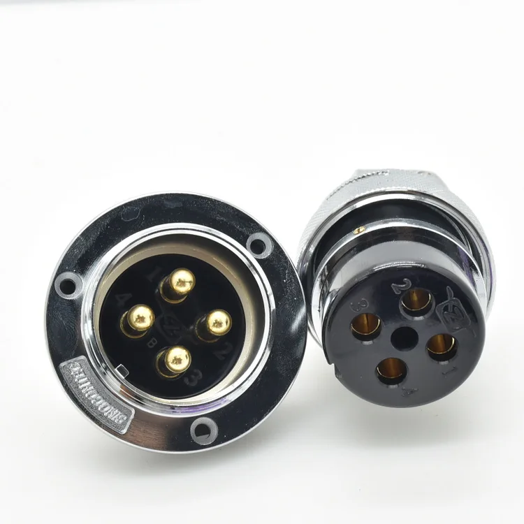 Power type circular cable connector 40m-4P male female matching aviation plug Passive Components Electronics Production Machiner