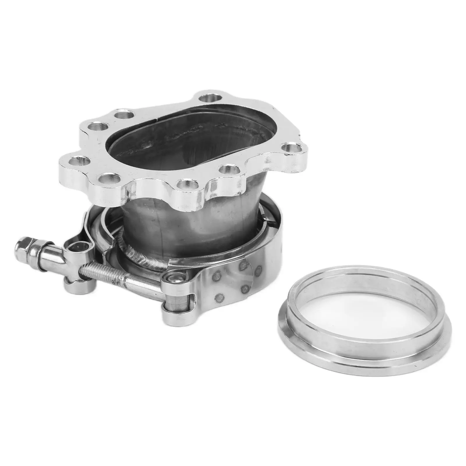 

2.5in V Band Conversion Adapter Stainless Steel 8 Downpipe Flange for t25 T28 gt 25 gt 28