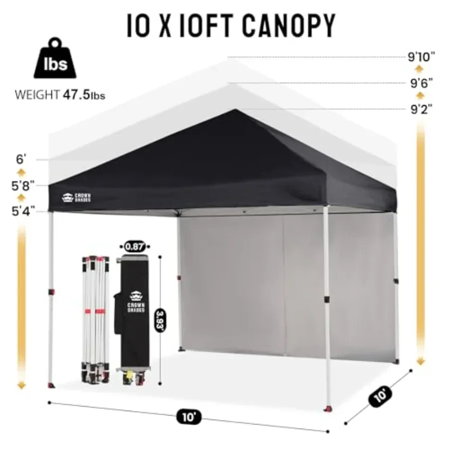 10X10 Commercial   Pop Up Tent with Center Lock 300D Fabric 4 Sidewalls Sto'N Go Bag