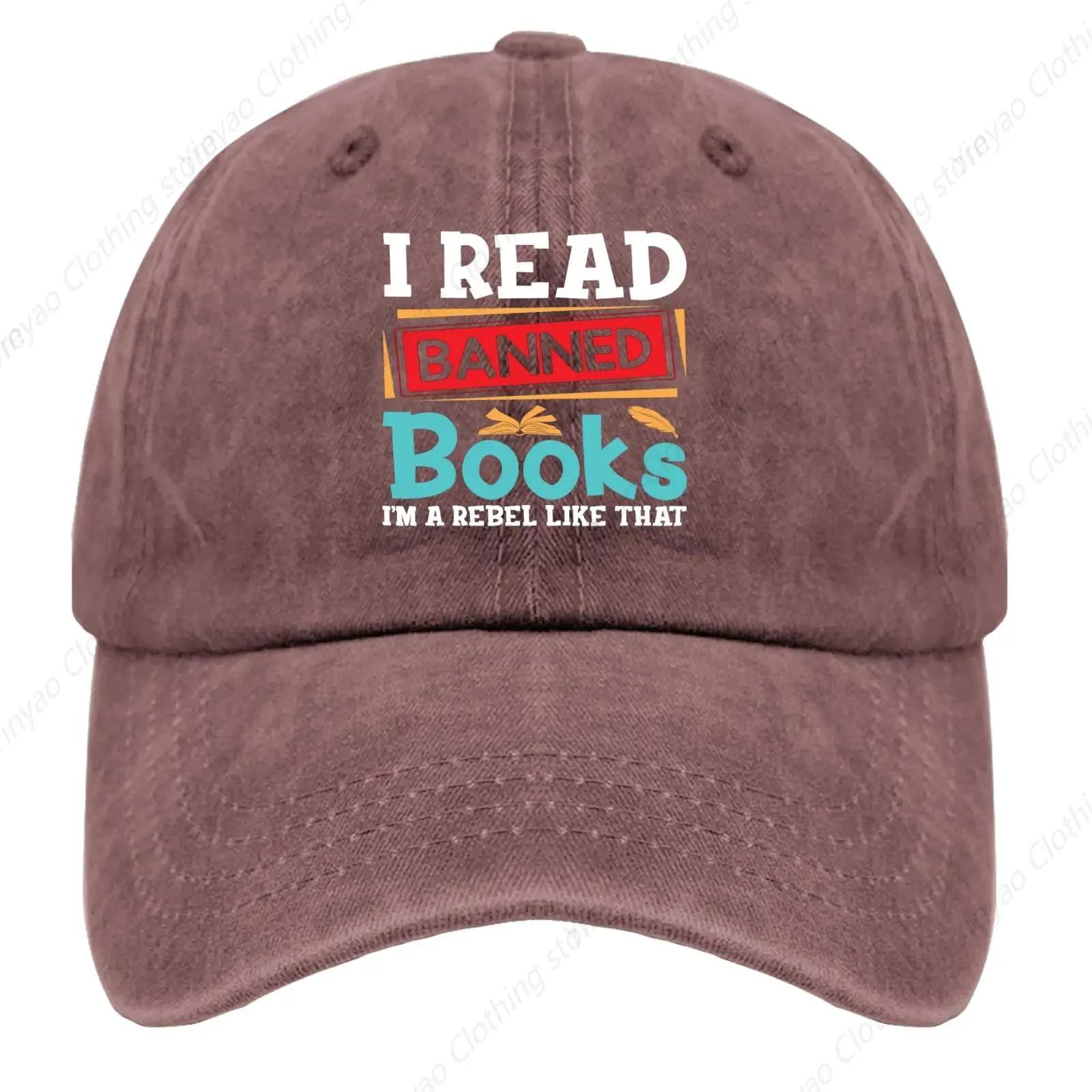 

I Have Read Banned Books About Men's Hats I Am A Rebel Retro Cowboy Hats Adjustable Fashion Gifts Baseball Caps