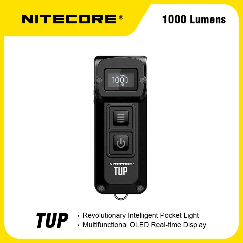 NITECORE TUP USB Rechargeable Keychain Light Built-in 1,200mAh Li-ion battery 1000Lumens Mini EDC Pocket Light