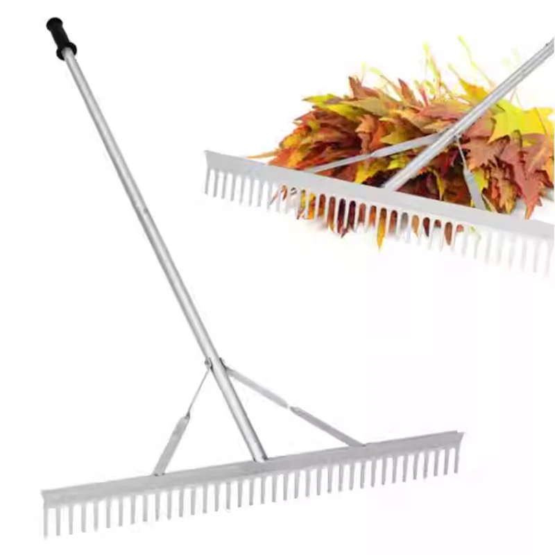 أشعل النار المناظر الطبيعية من الألومنيوم، أشعل النار على شكل أوراق الشجر، أشعل النار لتخفيف التربة، أداة مزرعة يدوية للحديقة، تخفيف التربة وتنظيف القمامة