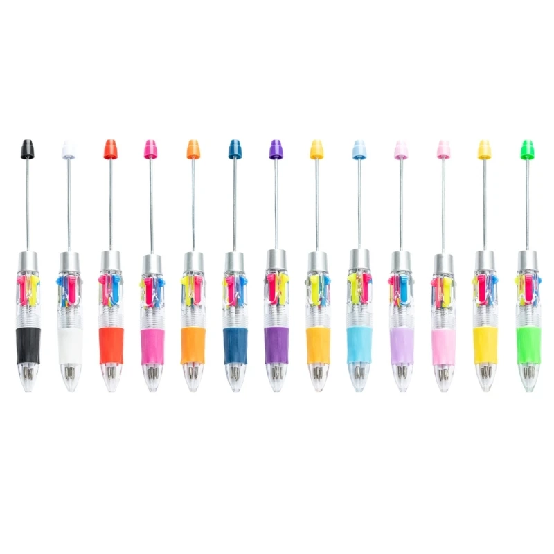 Stylo à bille rétractable 4 couleurs en 1, 10 pièces, stylo à bille multicolore pour remplissage bas noël
