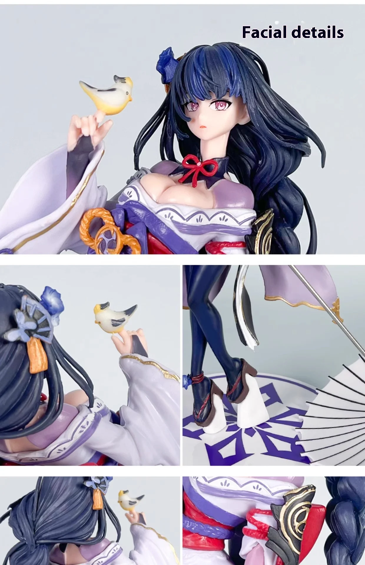 22cm genshin impacto raiden shogun pvc figuras de ação animação modelo decoração presentes arte artesanal brinquedo