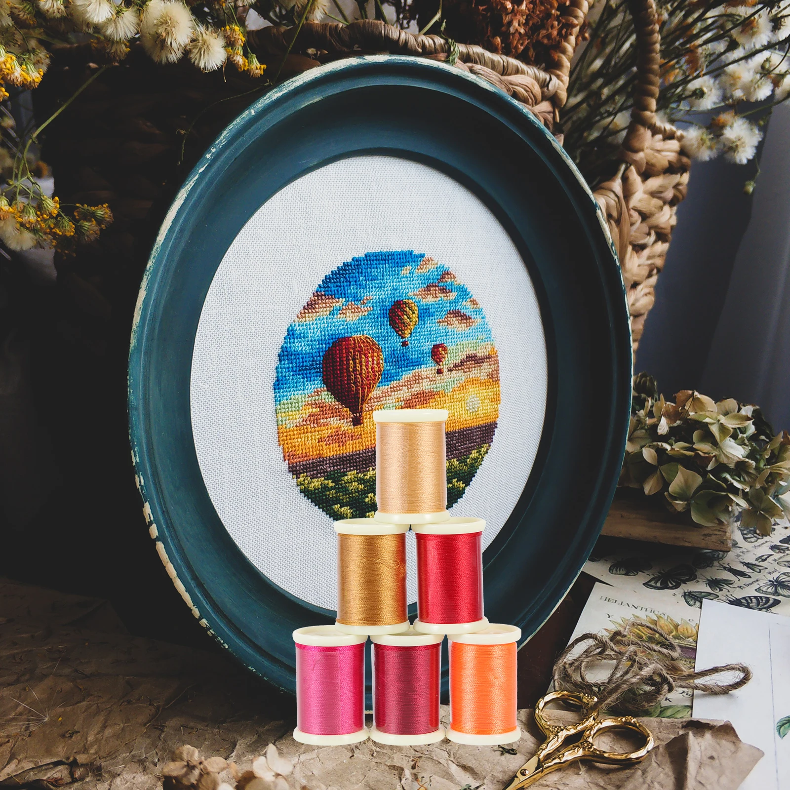 

40 Rolls Embroidery Thread Colorful Sewing Needlework Articles Durable Sturdy Cross Stitch DIY Kit Quilting Supplies Gift
