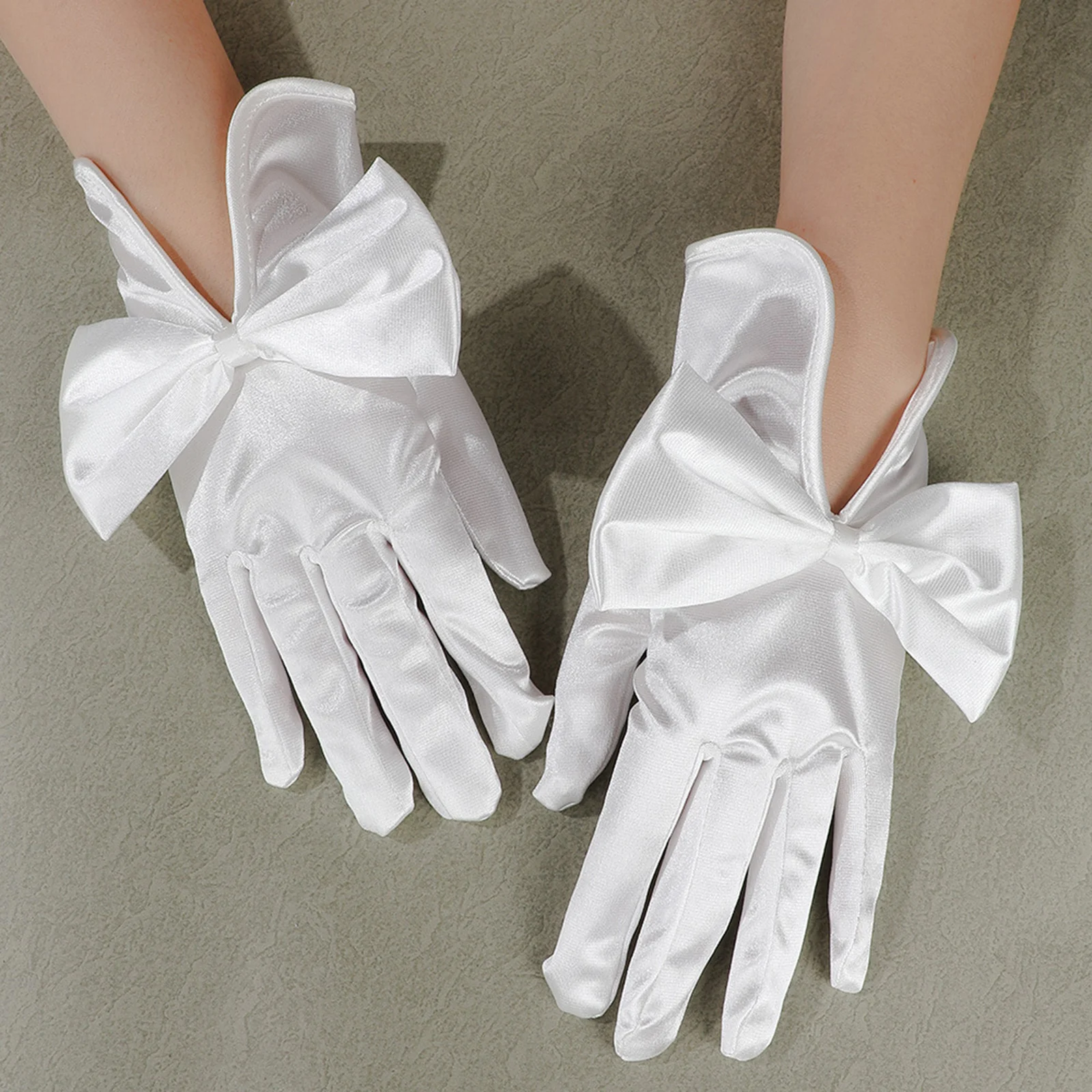 

Атласные короткие свадебные перчатки для женщин, оперная вечеринка для особых случаев, формальные танцы, косплей, аксессуар для свадебного платья