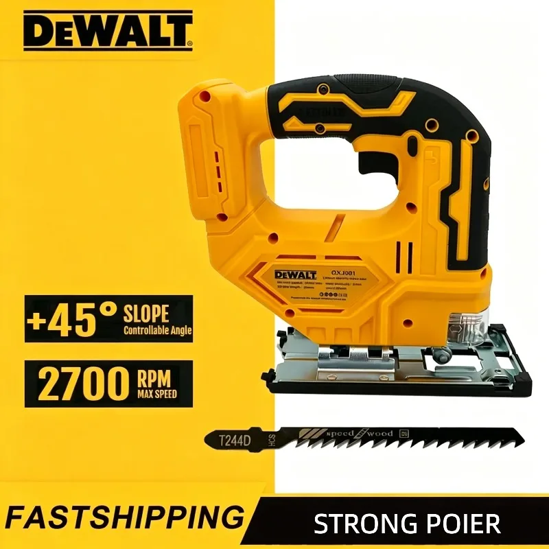Dewalt 20V Cordless Brushless Jig Saw 2700RPM Portable Multifunction Speed Adjustable Electric Saw for Woodworking