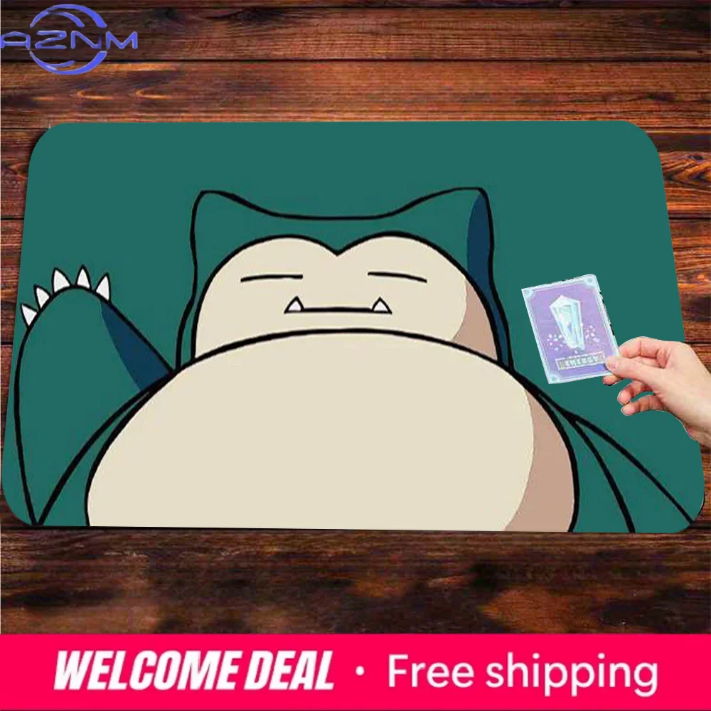 Cute Snorlax Non-Slip Washable Gaming Desk Mat