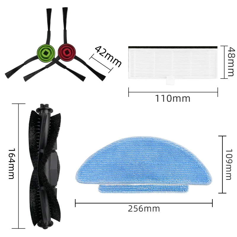 For Tikom L8000 Plus/L9000 Plus, Lubluelu SG60 SL60 Plus,lubluelu L20 Max, Laresar L6 Nex Main Side Brush Hepa Filter Mop Parts