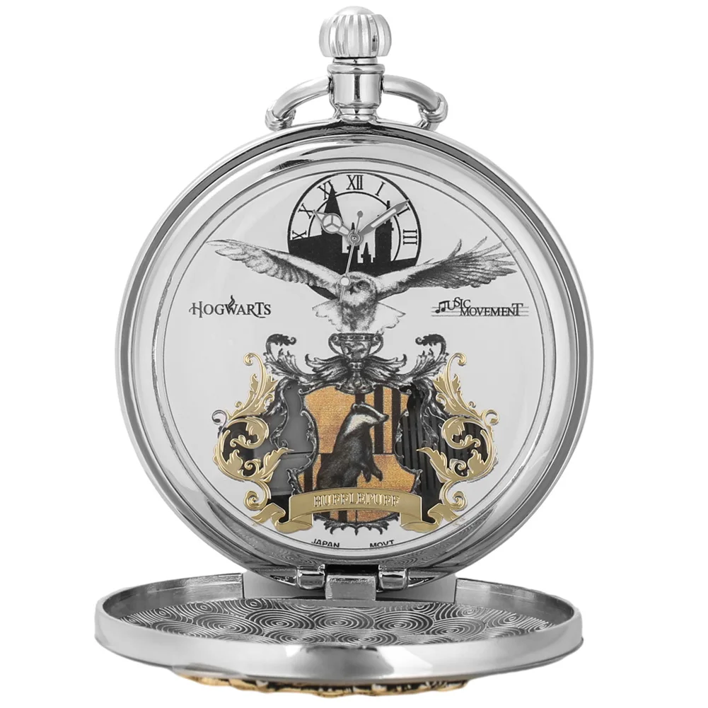 Musikalische Taschenuhr schwarz/silber/gold/roségold Quarz Handkurbel spielen Musik uhren Anhänger Kette Anhänger Uhr Geburtstags geschenke