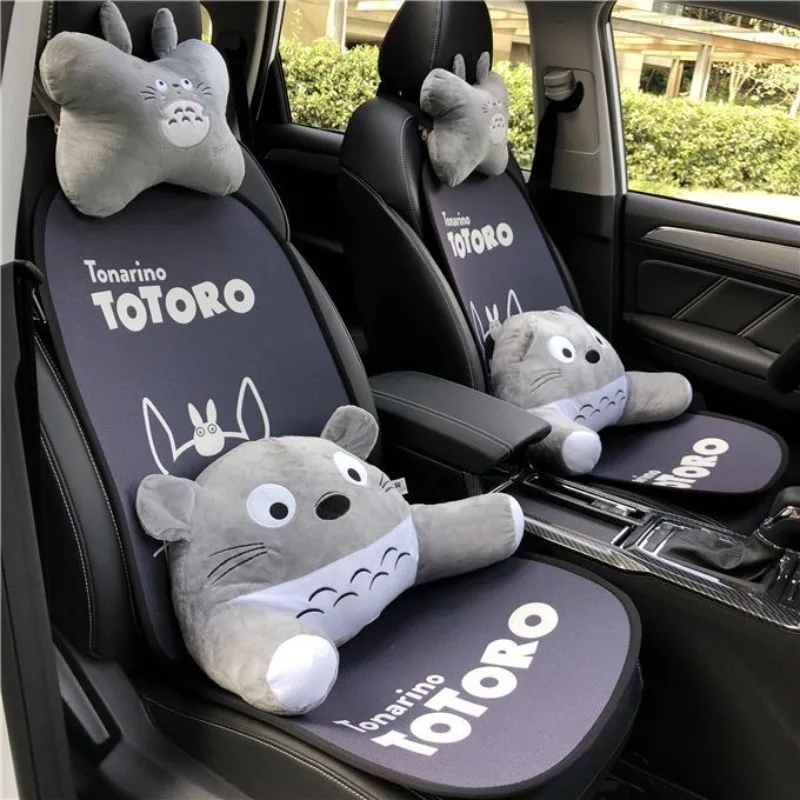 My Neighbor Totoro Cartoon Printed Car Seat Cushion Car Neck Pillow Lumbar Support  Popular Auto Interior Decor Accessories Gift view 6