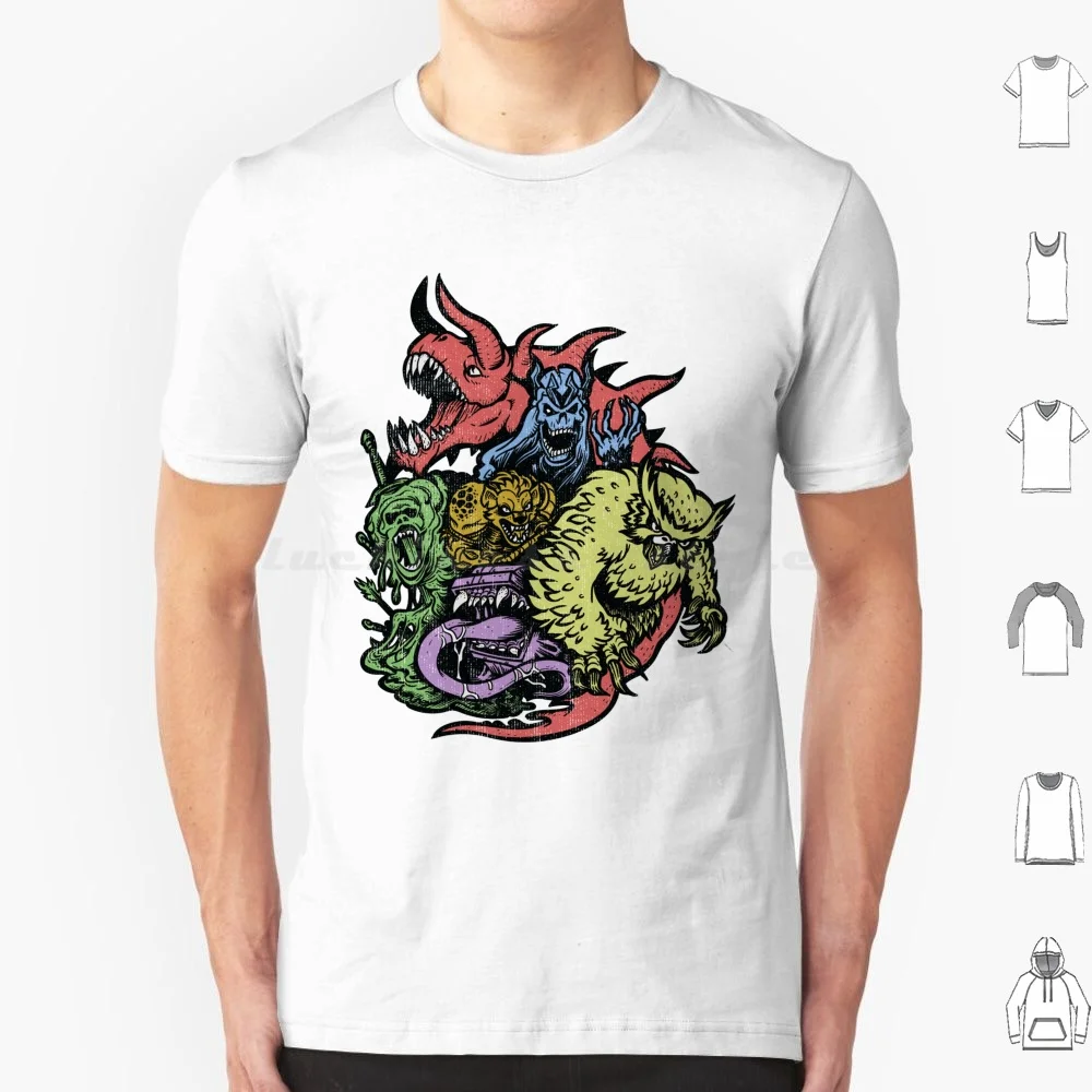 Nueva camiseta de criaturas de fantasía de algodón para hombres y mujeres DIY estampado Dnd criaturas monstruos y fantasía bestiario hierro Tofu fantástico