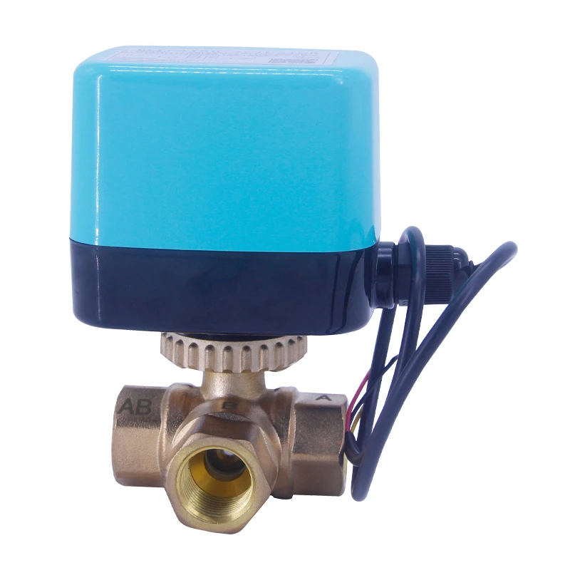 24 Volt 3 Way Motorized Valve Automatic Water Level Control Valve with Actuator DN 20