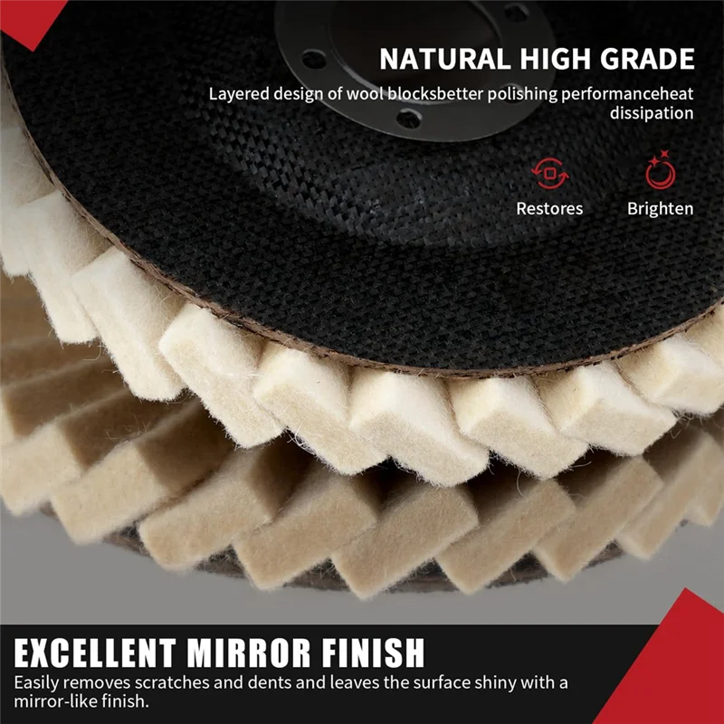 

AY03-Polishing Felt Wheel Premium Fine Felt Polishing Angle Grinder Suitable For Cars, Trucks, Rvs, Motorcycles