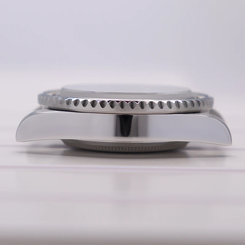 Silbernes 40mm Luxus-Uhrengehäuse Saphirglas für Seiko NH35 NH36 NH34 NH38 4R36 Eta2824 Miyota 8215 Uhrwerk 28,5mm Zifferblatt SUB GMT – Detail 2