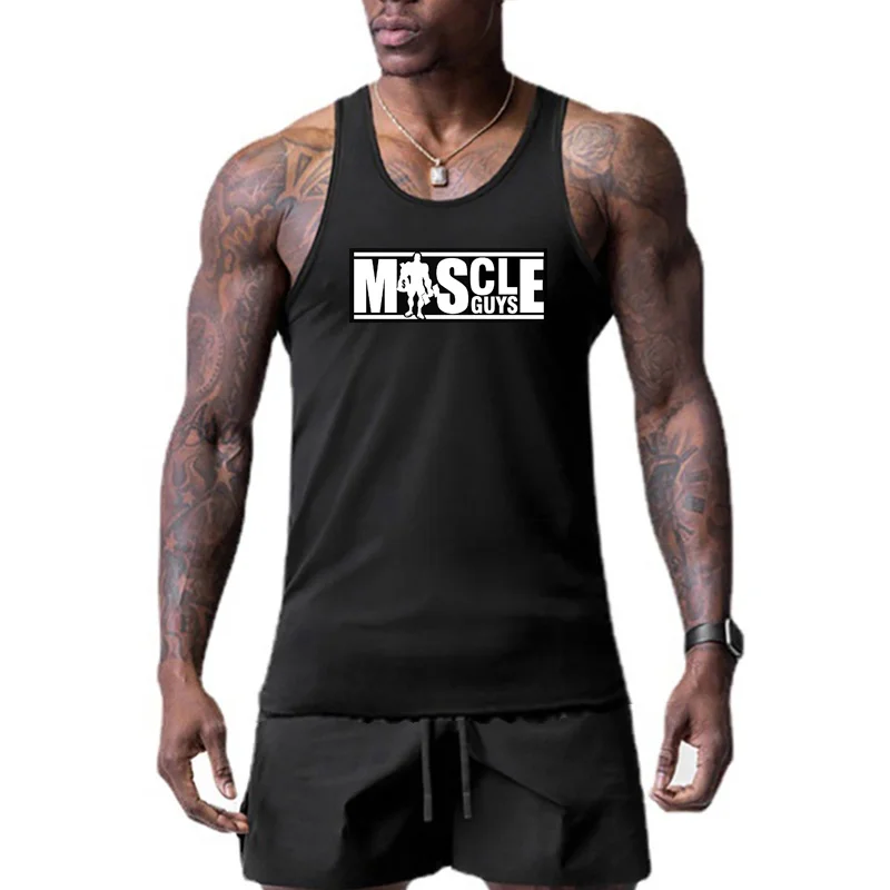 

Bodybuilding 2023 Fashion Mens Gym Work Tank Top Clothing Quick Dry Mesh Vest Breathable Running Sleeveless Singlets