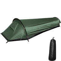 Camping Single Person Tent Ultralight Compact Outdoor Sleeping Bag Tent Larger Space Waterproof Backpacking Tent Cover Hiking
