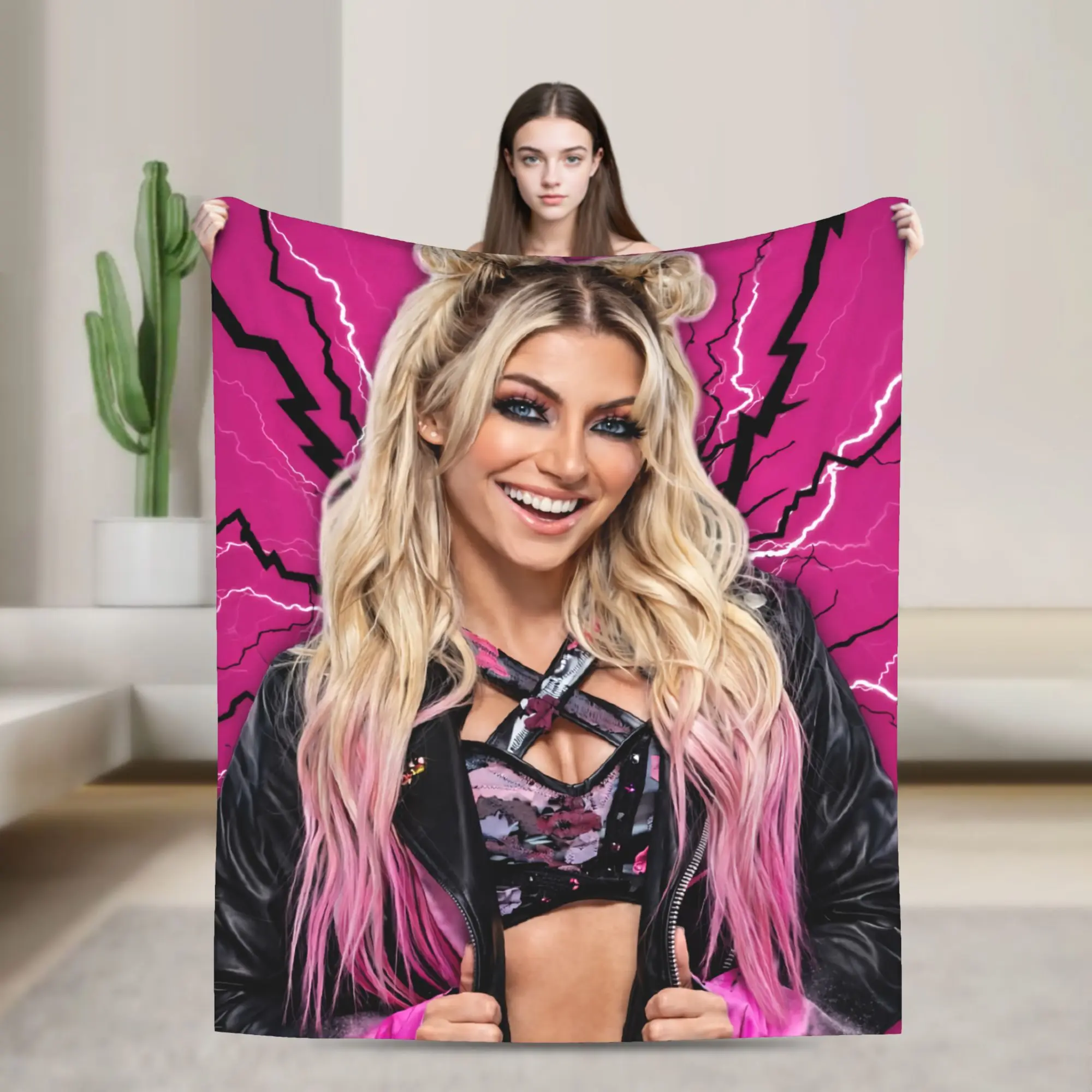A-Alexa Bliss Blanket Multi-size Cozy and Lightweight Wrestler  Throw Blankets for Sofa Couch and Bed