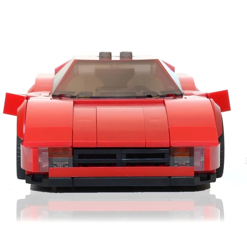 Building Block Racing Car Series MOC-57875 Testarossa City Sports Car Model Creative Puzzle Toy Compatible With Small Particles