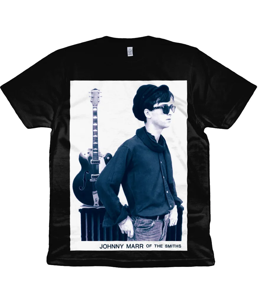 Черная Органическая футболка THE SMITHS Джонни Марр 1984