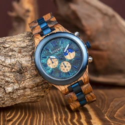 BOBO BIRD Men's Watches Wooden Quartz Wrist Watch Male Timepieces Clock Customized Great Gifts For Men Dropshipping