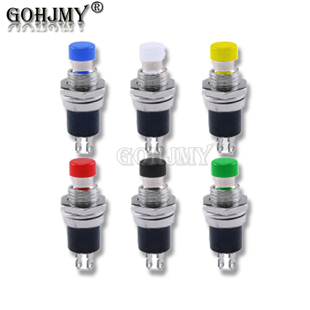 10pcs PBS-110 7MM Momentary Push Button Switch Push Reset Switch Momentary Push Button Micro Switch Normally Open No Lock