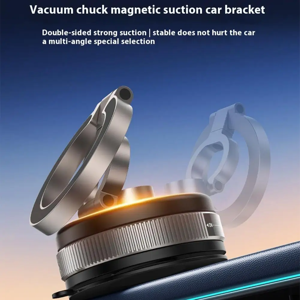 

Сильный магнитный держатель для телефона, вакуумная присоска, автомобильный держатель, регулируемый складной вращающийся металлический автомобильный держатель для телефона для Bathro H4K6