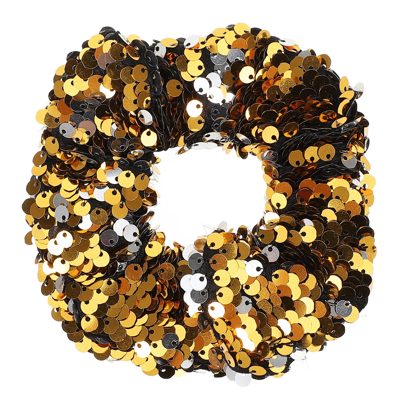 

Эластичная тканевая лента с блестками для женщин, золотой держатель для хвоста, яркий декоративный аксессуар для волос, инструмент для укладки волос