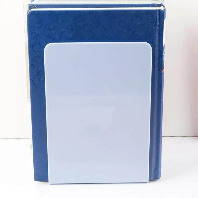 Y5JB 4 Pcs Acrylic Bookends L-Shape Bookends Book End Book Holders Book Support
