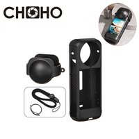 For insta360 x4 accessories case Protective Soft Standard Housing Rubber Silicone Shell Protector + Lens Cap Set Fo insta 360 x4