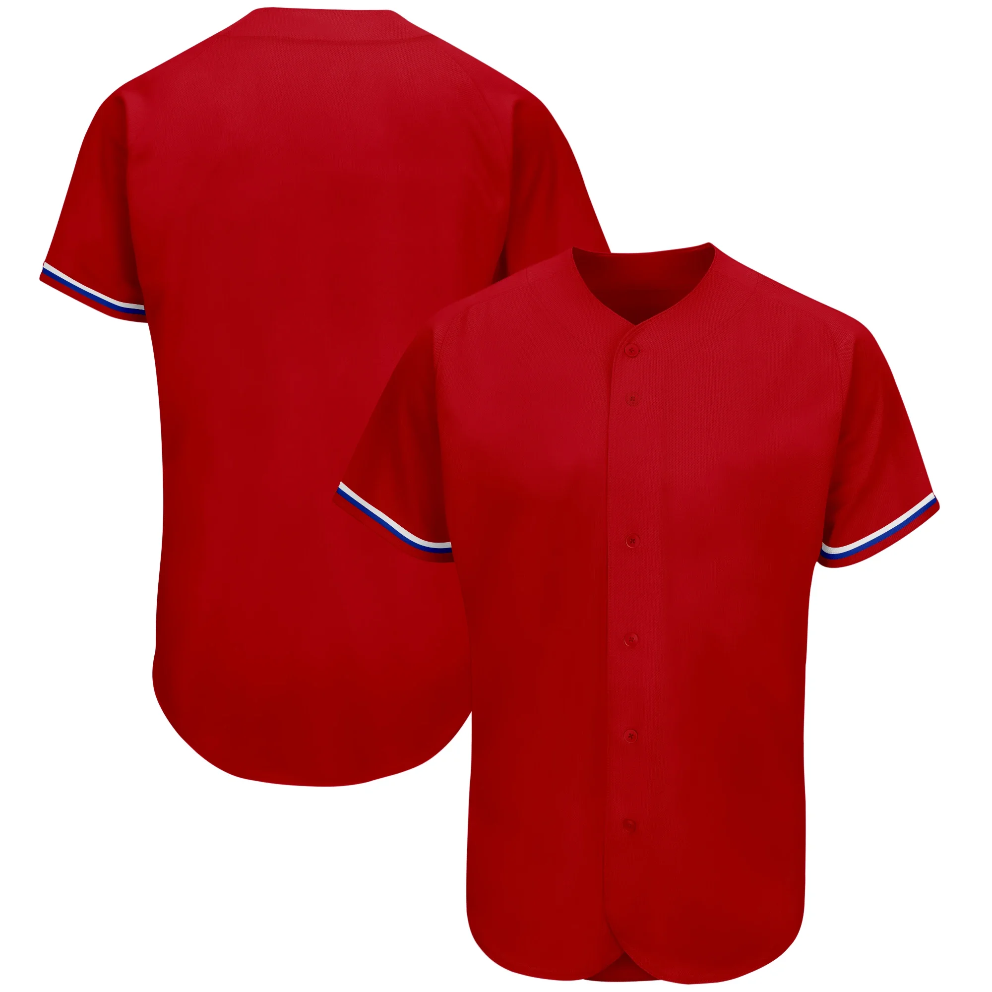 Fashion Baseball Jersey Blank Softball Button-down V-neck Shirts for Men/Kids Outdoor Playing/Training and Daily Casual Wearing