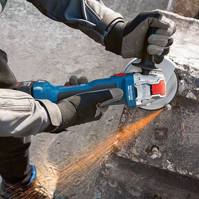 BOSCH GWX180 18V Brushless Electric Angle Grinder 125mm X-lock Impact Polisher Cutting Machine Wireless Woodworking Power Tool