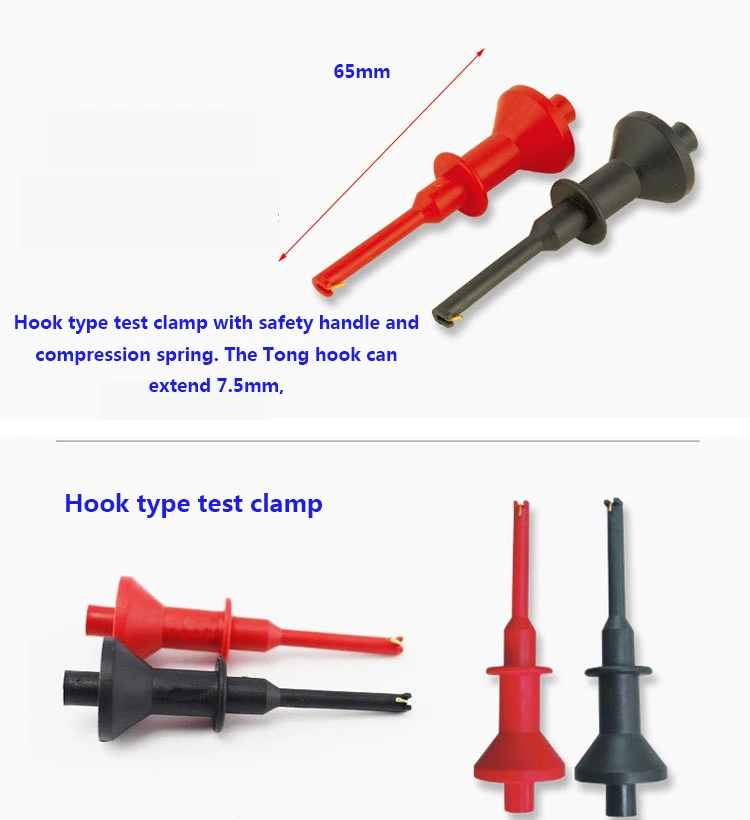 Multimeter Test Führt Kabel Tipps Sonde Spitze Haken Alligator Clips 4MM Gewinde 2MM Spitze Test Kabel Kit Für multimeter – Detail 7