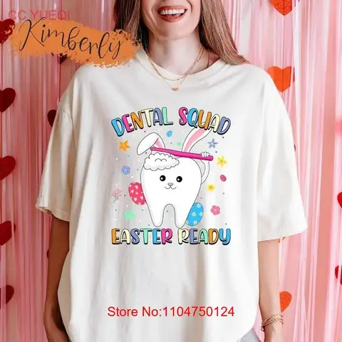 Dental Squad Easter Day T Shirt Bunny Hygienist De vintage Washed Soft designer clothes Unisex streetwear graphic Stylish