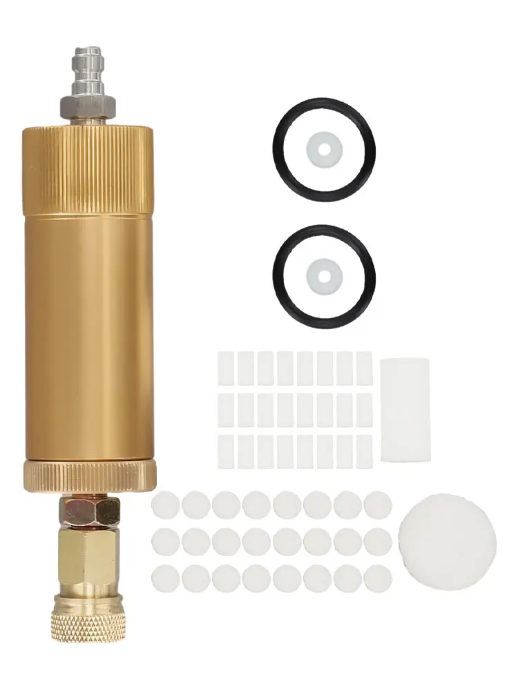 Air Filter and Oil Water Separator for High Pressure Hand Pump M10*1 Connector Seamless Aluminum for Long Lasting Use