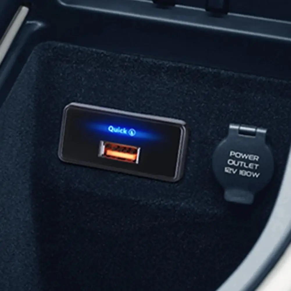 

Автомобильное зарядное устройство 18 Вт/30 Вт, розетка для быстрой зарядки PD Type C/USB, адаптер для зарядного устройства для телефона, розетка для автофургона, лодки, грузовика T9A7