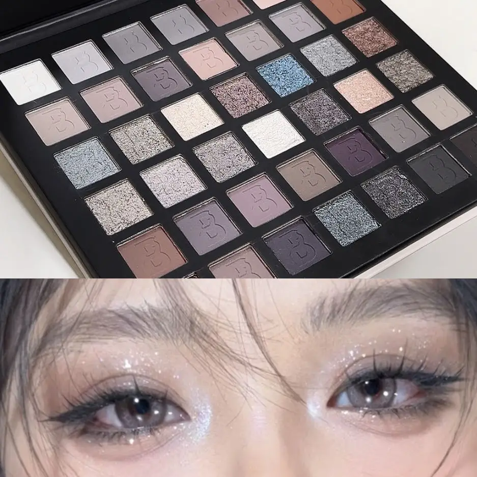 DIKALU ซุปเปอร์คอมพลีท สโมคเพลท! พาเลทอายแชโดว์ 42 สี SMOKY เนื้อแมท ประกายมุก สีสันสดใส ติดทนนาน สีดำ สีม่วง