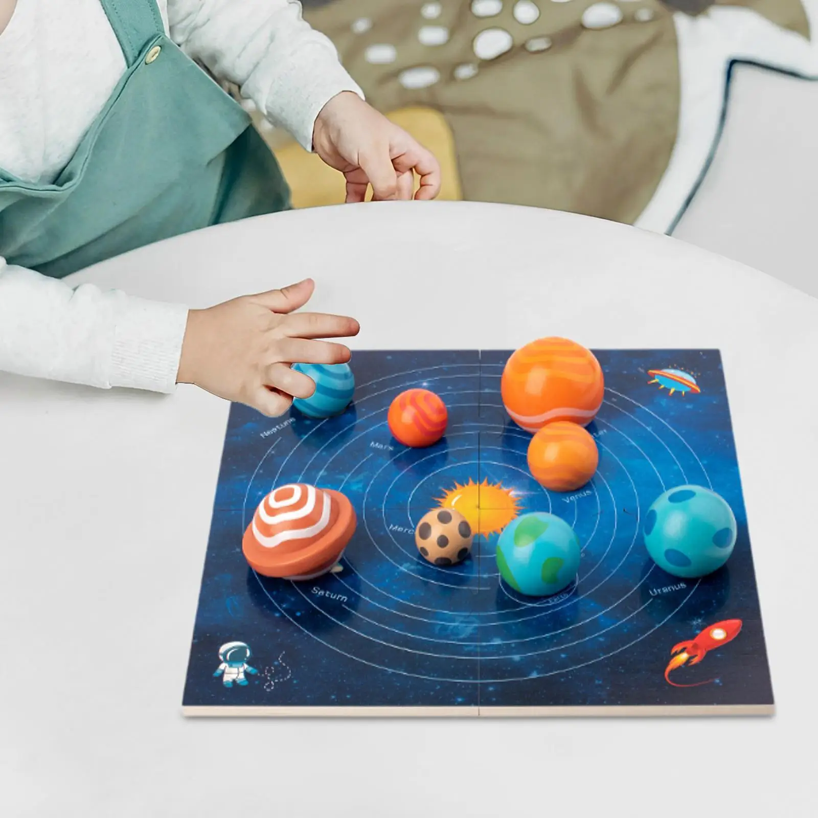 

Planets Jigsaw Puzzle Educational Cognitive Toy Sensory Toys for Ages 2-6 Baby Children