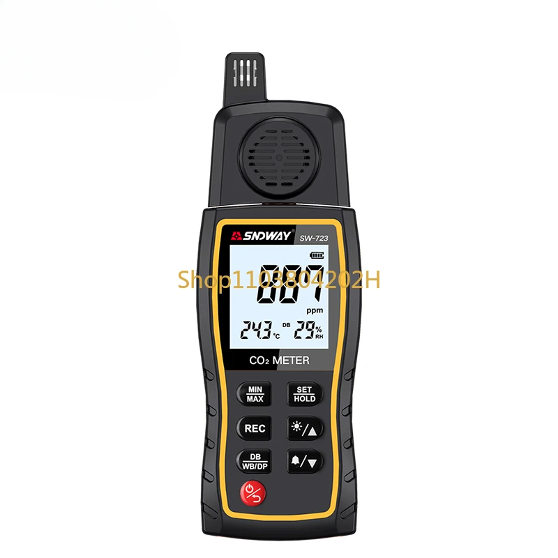 Carbon Dioxide Detector, High-precision CO2 Gas Concentration Alarm Tester, Temperature and Humidity Dew Point