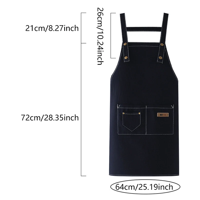 Fashion Apron Workwear Men\'s Canvas Apron Restaurant Cowboy Work Cowboy Waist Oil Resistant Apron